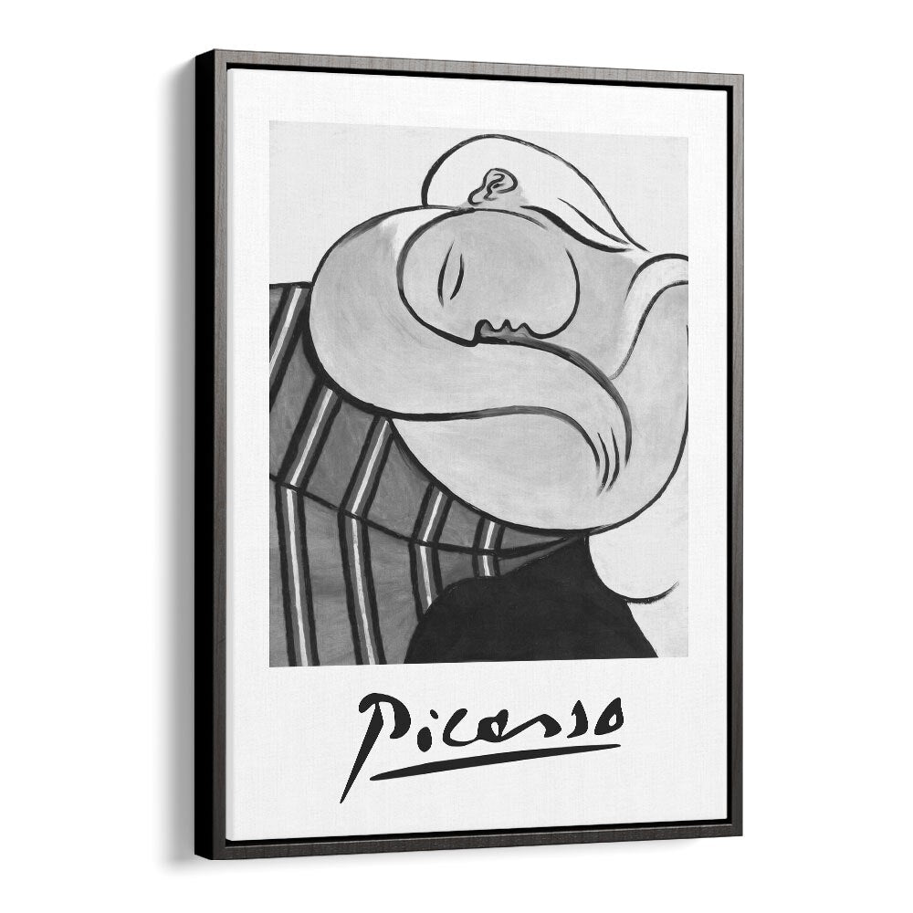 Pablo Picasso Exhibition Print By Pablo Picasso Vintage Paintings in Black Floater Frame