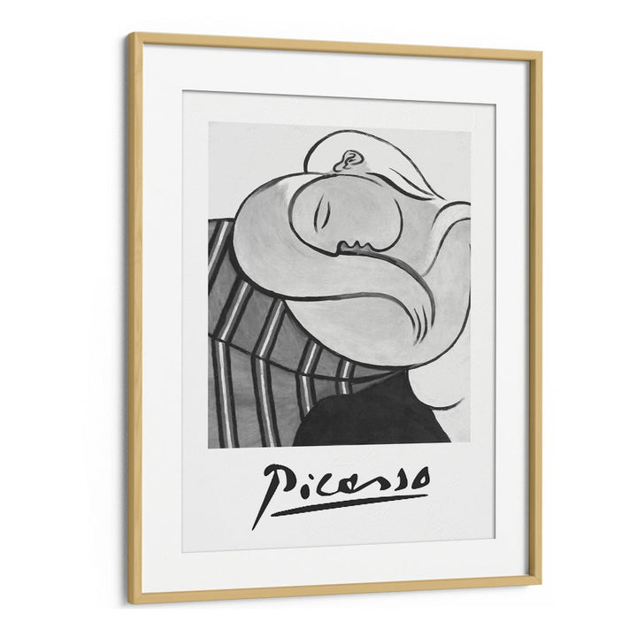 Pablo Picasso Exhibition Print By Pablo Picasso Vintage Paintings in Oak Wood Frame With Mount