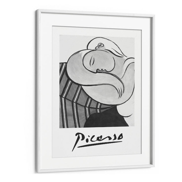 Pablo Picasso Exhibition Print By Pablo Picasso Vintage Paintings in White Frame With Mount