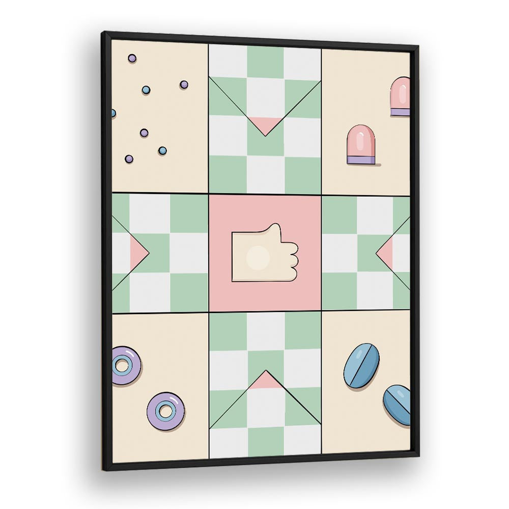 Pachisi By Samridhi Sharma Gaming Posters in Black Plain Frame