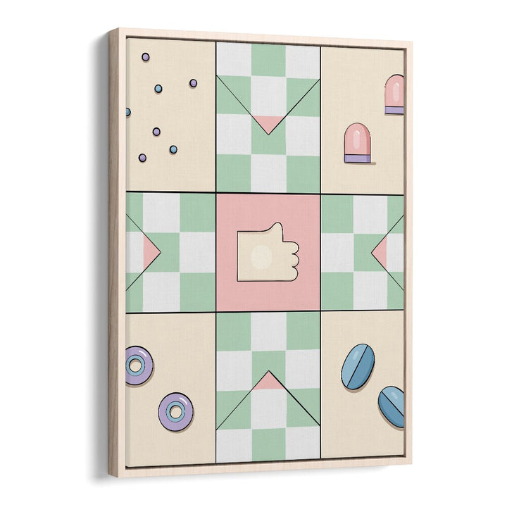 Pachisi By Samridhi Sharma Gaming Posters in Oak Wood Floater Frame