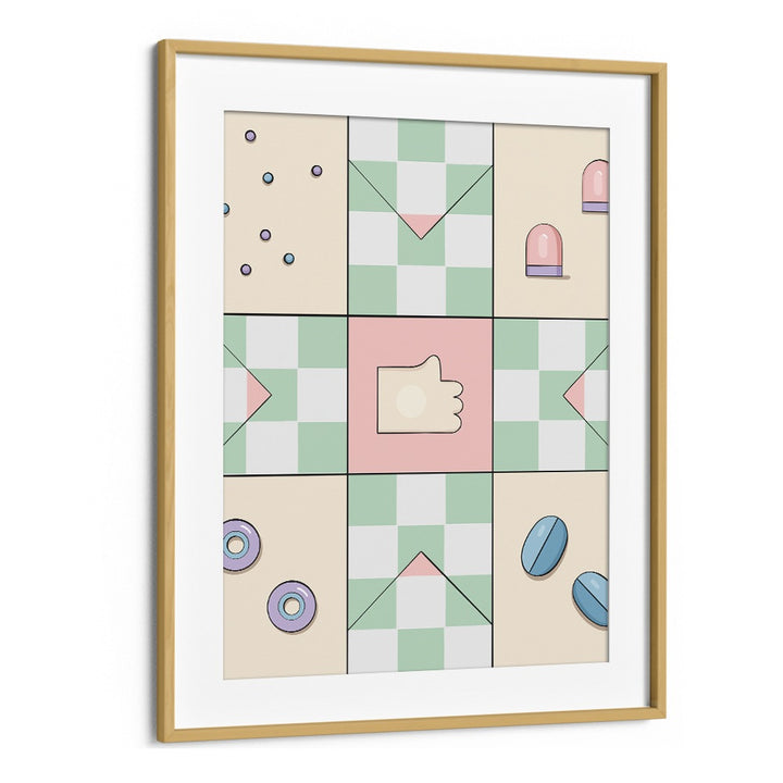 Pachisi By Samridhi Sharma Gaming Posters in Oak Wood Frame With Mount