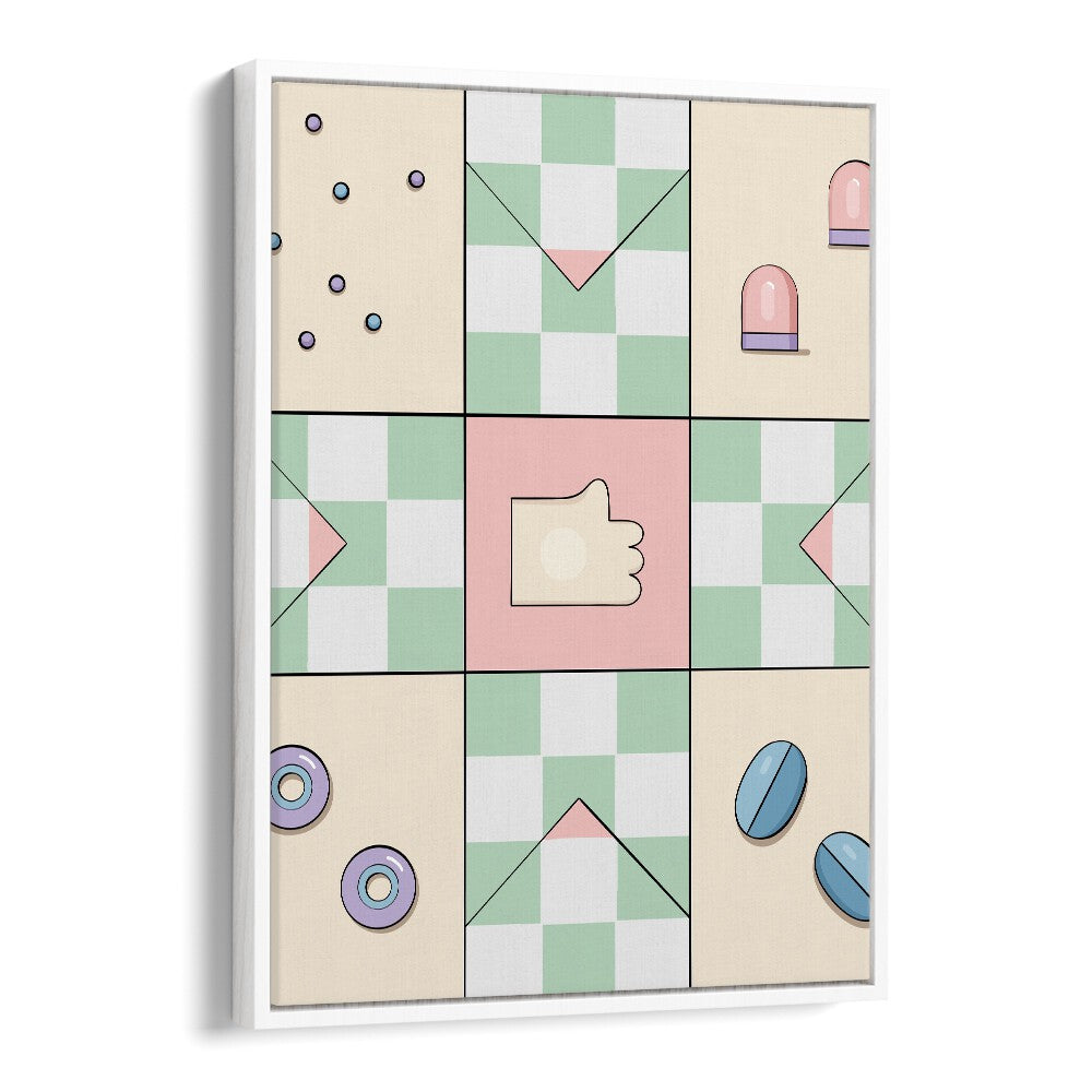 Pachisi By Samridhi Sharma Gaming Posters in White Floater Frame