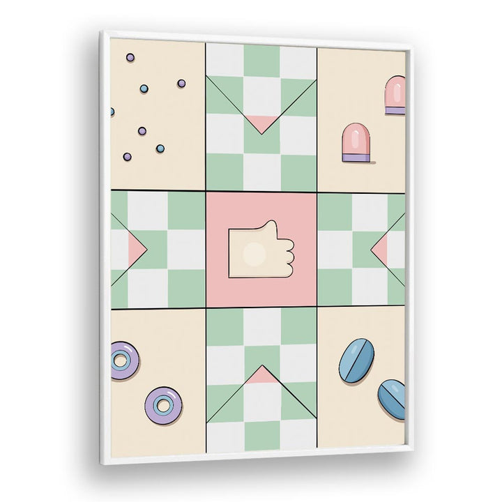 Pachisi By Samridhi Sharma Gaming Posters in White Plain Frame