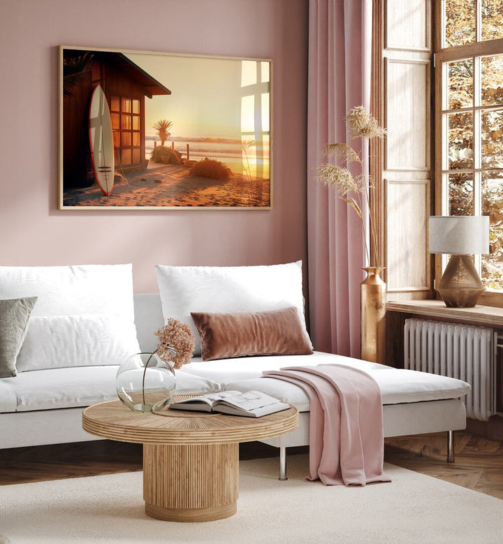 Transform your space with PACIFIC SUNSET, BEACH PAINTINGS showcasing serene tropical hues and tranquil vibes.