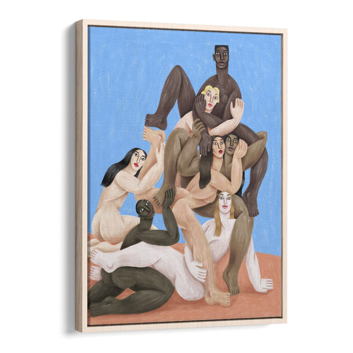 Pagan Heaven By Cepe Wallart Prints in Oak Wood Floater Frame