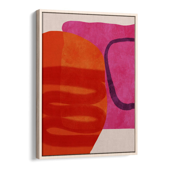 Painted Lines IV By Ana Rut Bre Abstract Art Abstract Paintings in Oak Wood Floater Frame