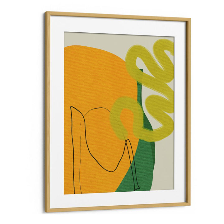 Painted Lines X Kopie By Ana Rut Bre Abstract Art Abstract Wall Art in Oak Wood Frame With Mount