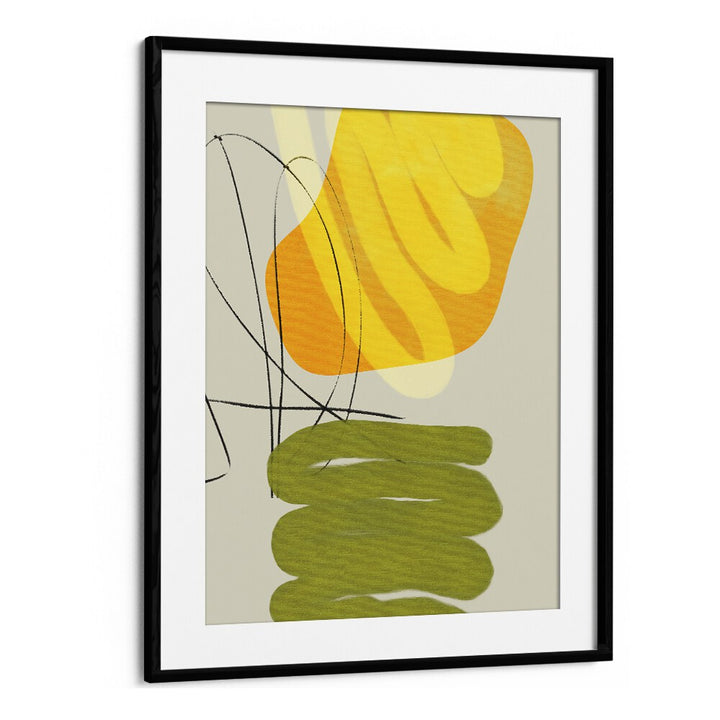 Painted Lines Xi Kopie By Ana Rut Bre Abstract Art Abstract Wall Art in Black Frame With Mount