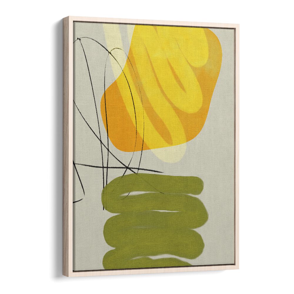 Painted Lines Xi Kopie By Ana Rut Bre Abstract Art Abstract Wall Art in Oak Wood Floater Frame