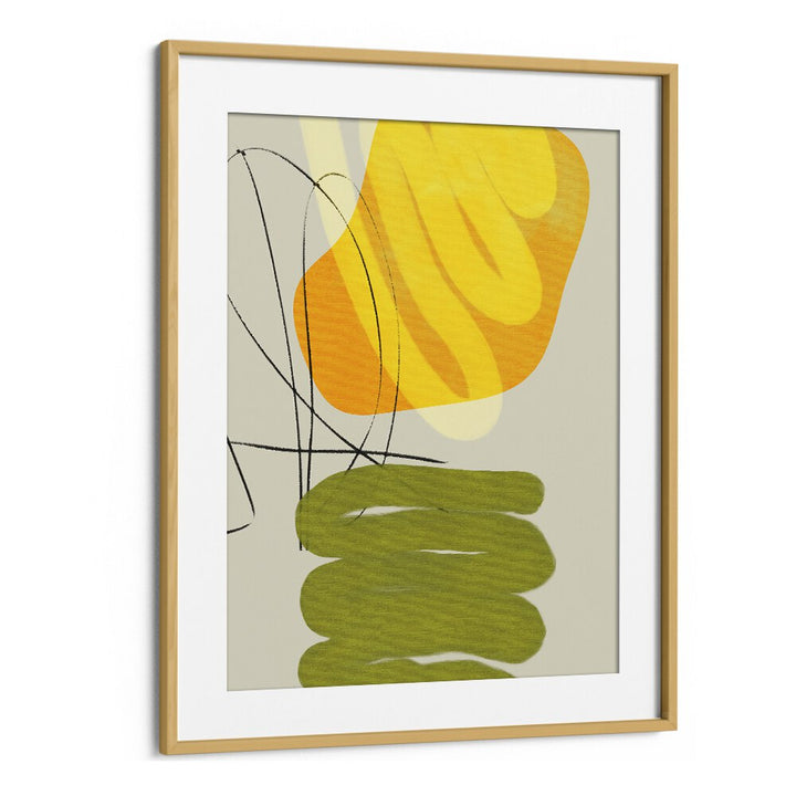 Painted Lines Xi Kopie By Ana Rut Bre Abstract Art Abstract Wall Art in Oak Wood Frame With Mount