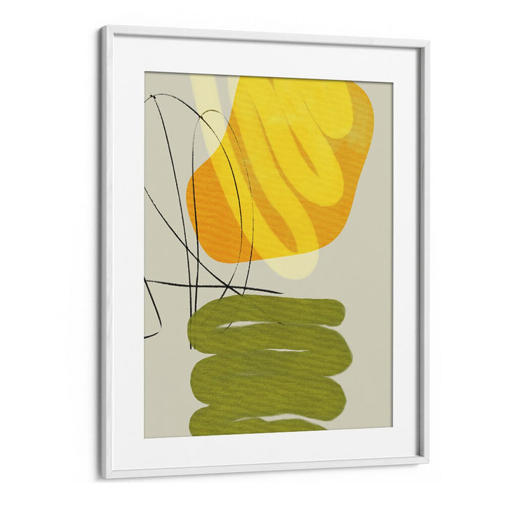 Painted Lines Xi Kopie By Ana Rut Bre Abstract Art Abstract Wall Art in White Frame With Mount