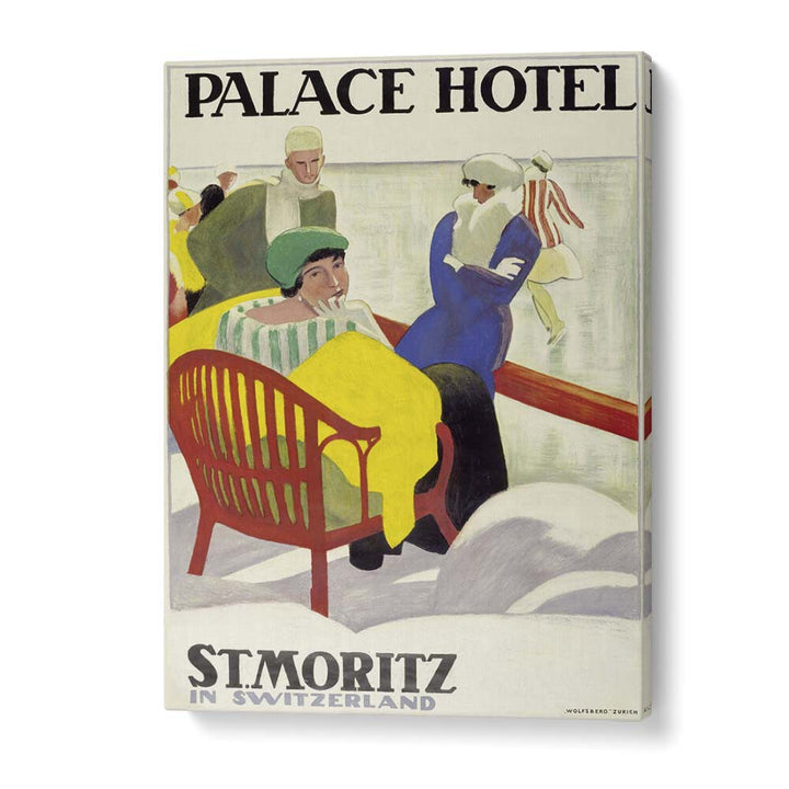 Palace Hotel  Retro Travel Posters in Gallery Wrap