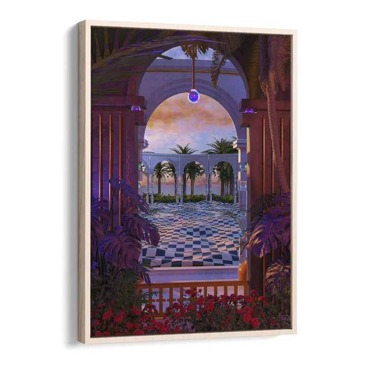 Palladium By Cosmo Zach Surreal Art Prints Surrealism in Oak Wood Floater Frame