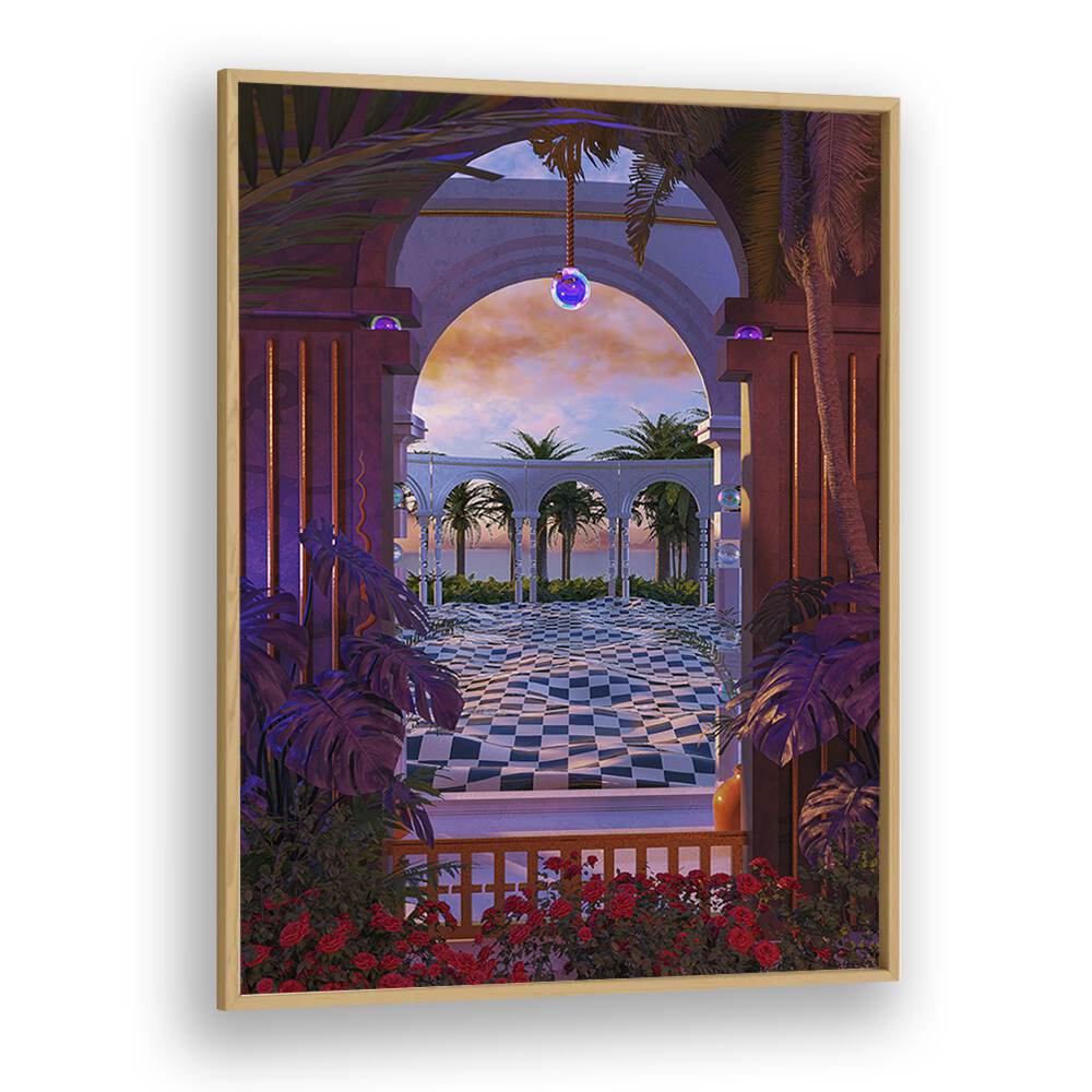 Palladium By Cosmo Zach Surreal Art Prints Surrealism in Oak Wood Plain Frame