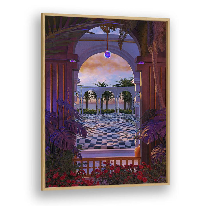 Palladium By Cosmo Zach Surreal Art Prints Surrealism in Oak Wood Plain Frame