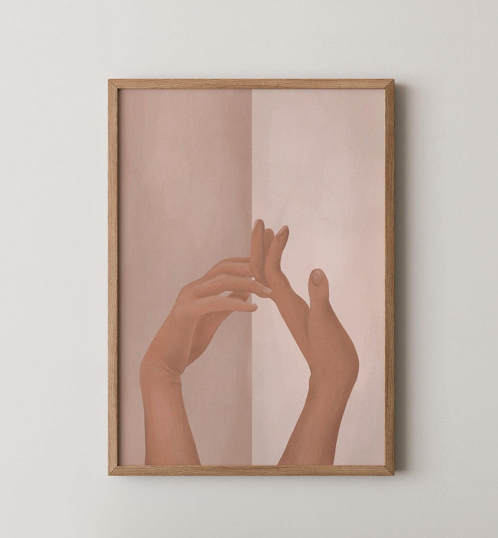 Stylish hands framed art from the PALM & POISE GALLERY WALL collection, adding elegance to any space.