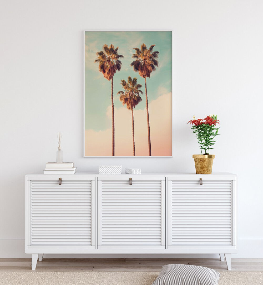 Tranquil PALMS PARADISE, BEACH PAINTINGS by Philippe Hugonnard, perfect for creating a serene home retreat.