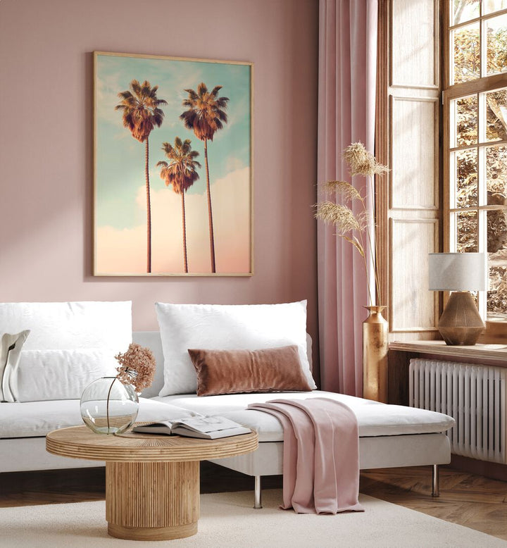 Elegant interior featuring PALMS PARADISE, BEACH PAINTINGS, enhancing tranquility in your home or garden decor.