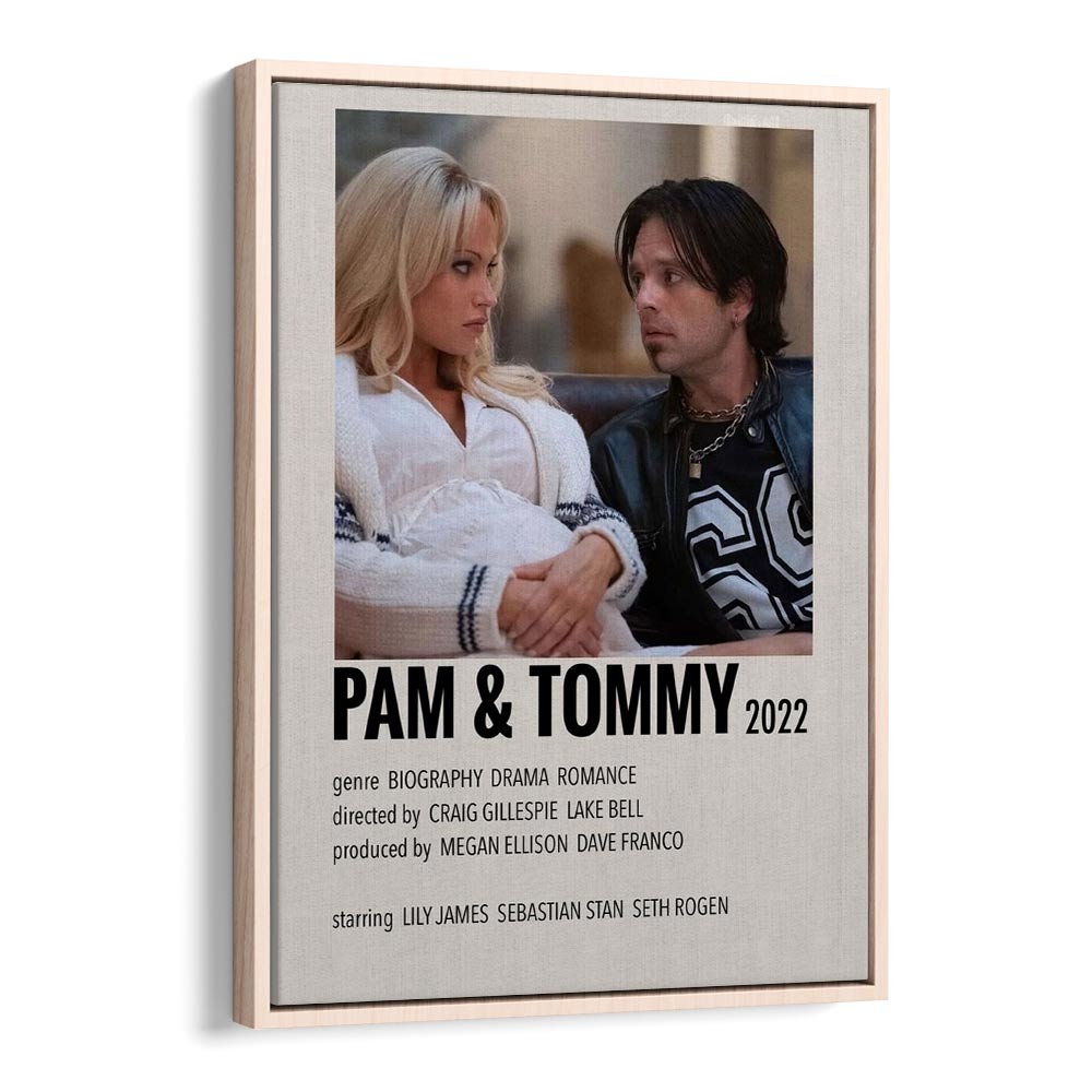 Pam Tommy 2022 Movie Posters in Oak Wood Floater Frame