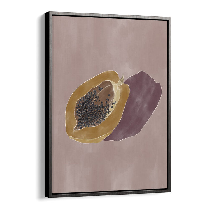 Papaya By Ivy Green Kitchen Art Prints in Black Floater Frame