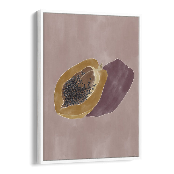 Papaya By Ivy Green Kitchen Art Prints in White Floater Frame