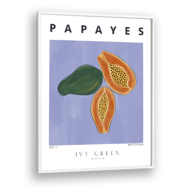 Papayes By Ivy Green Kitchen Art Prints in White Plain Frame