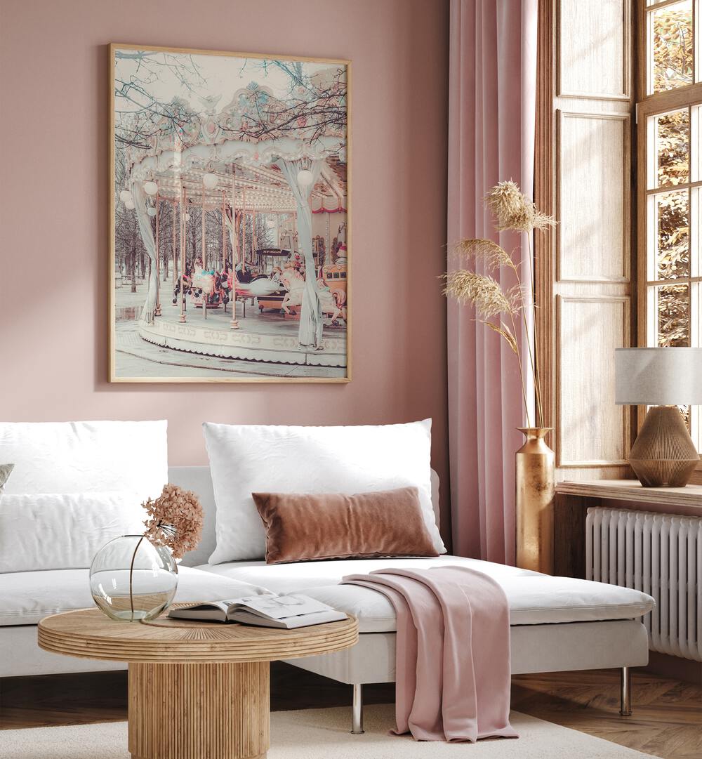 Enhance your child's room with PARIS CAROUSEL II, KIDS ROOM PAINTINGS by Grace Digital Art Co., showcasing whimsical charm.