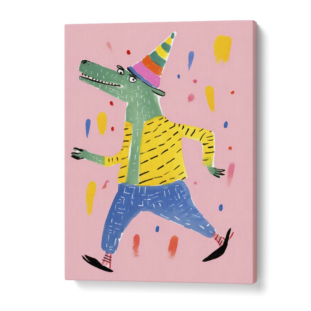 Party Croc  Kids Paintings in Gallery Wrap