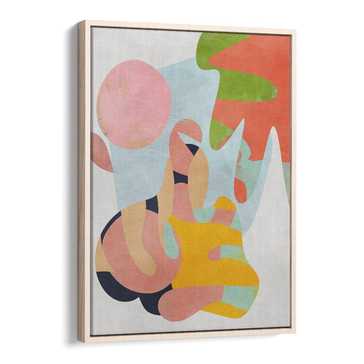 Pastel Cut Out By Ana Rut Bre Abstract Art Abstract Wall Art in Oak Wood Floater Frame