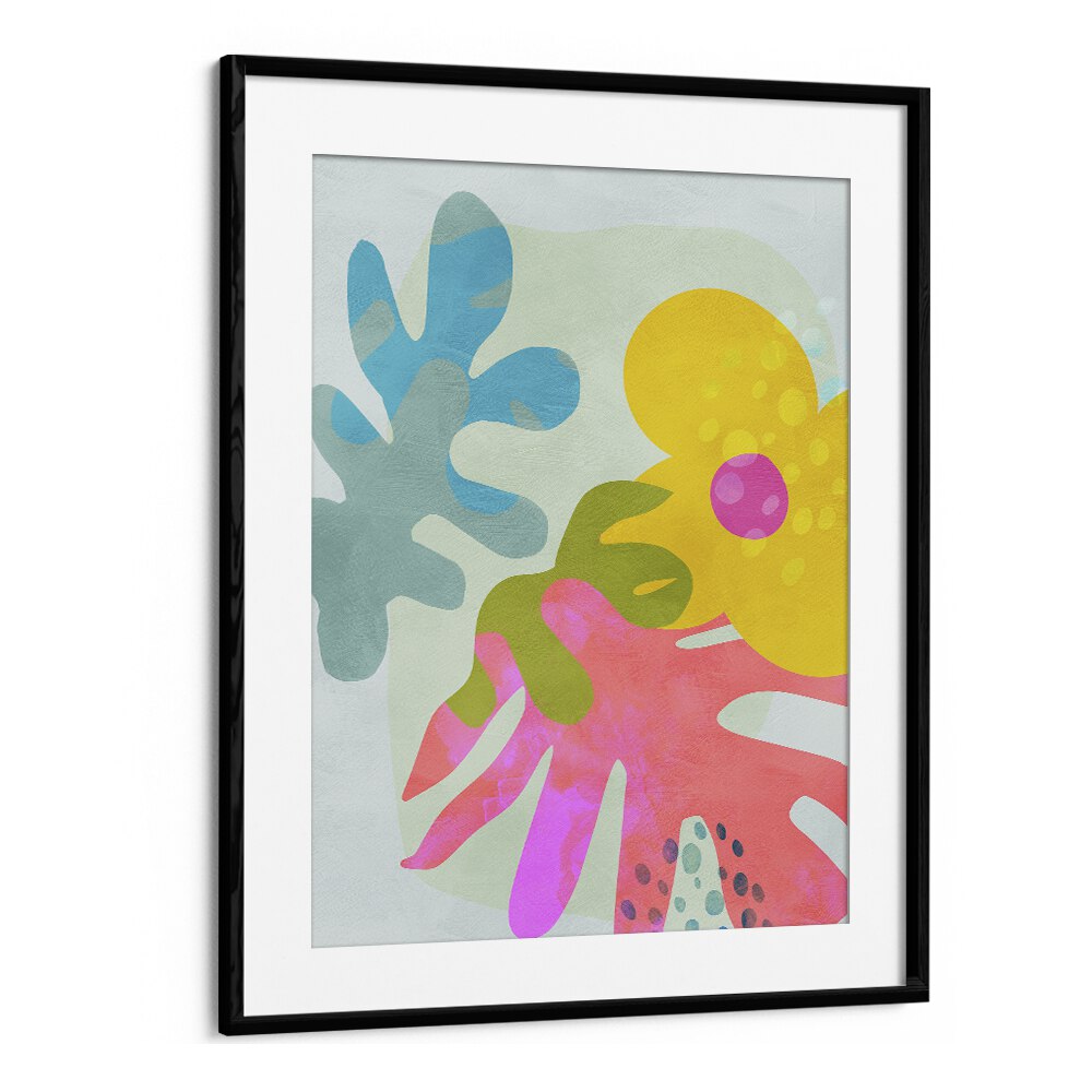 Pastel Cut Out Matisse By Ana Rut Bre Landscape Art Prints in Black Frame With Mount