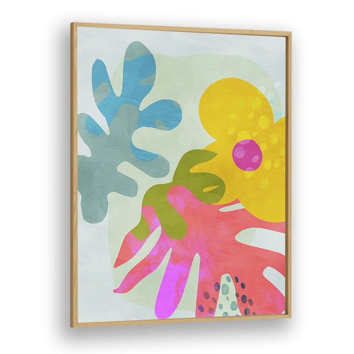 Pastel Cut Out Matisse By Ana Rut Bre Landscape Art Prints in Oak Wood Plain Frame