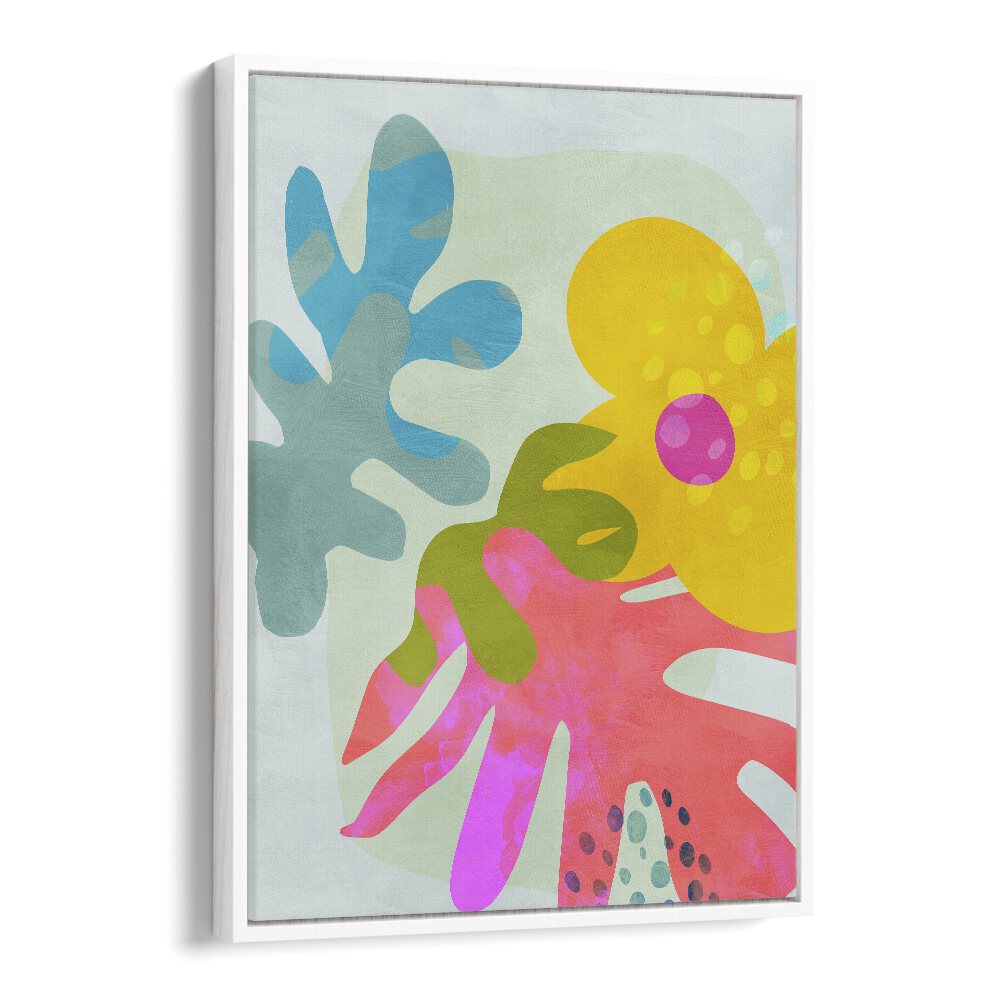 Pastel Cut Out Matisse By Ana Rut Bre Landscape Art Prints in White Floater Frame