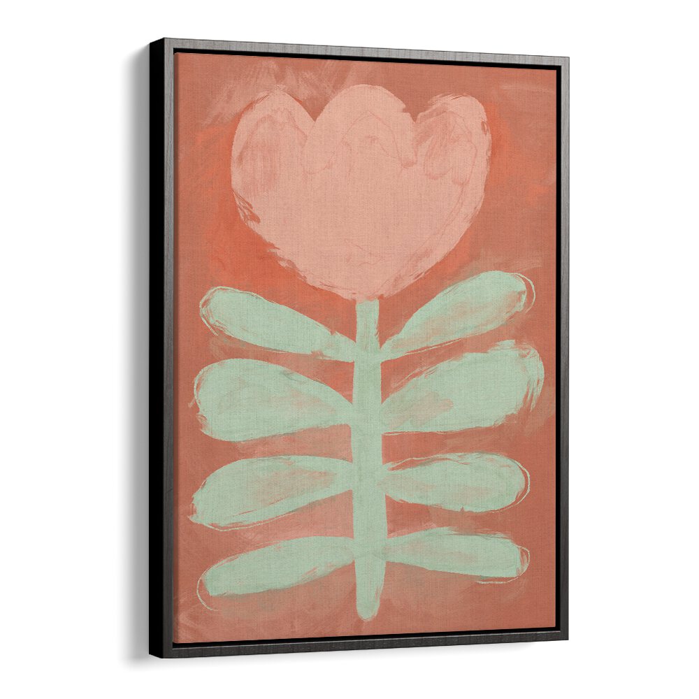 Pastel Flower By Treechild Botanical Art Prints in Black Floater Frame