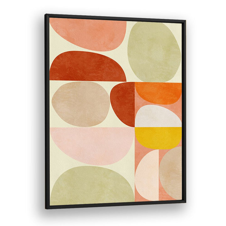 Pastel Geometry By Ana Rut Bre Landscape Art Prints in Black Plain Frame