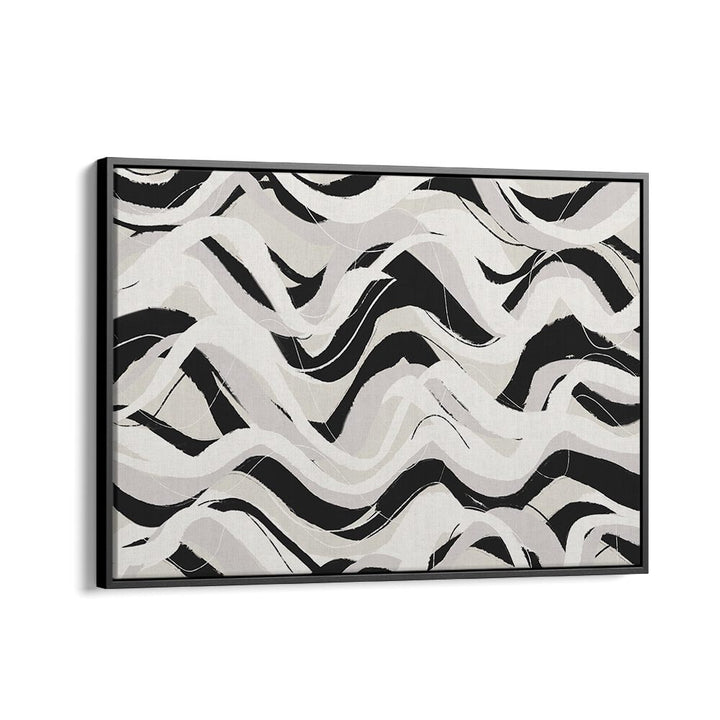 Pastel Lines By Treechild Abstract Art Prints in Black Floater Frame