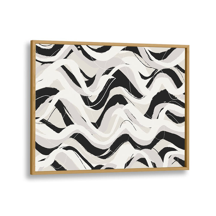 Pastel Lines By Treechild Abstract Art Prints in Oak Wood Plain Frame