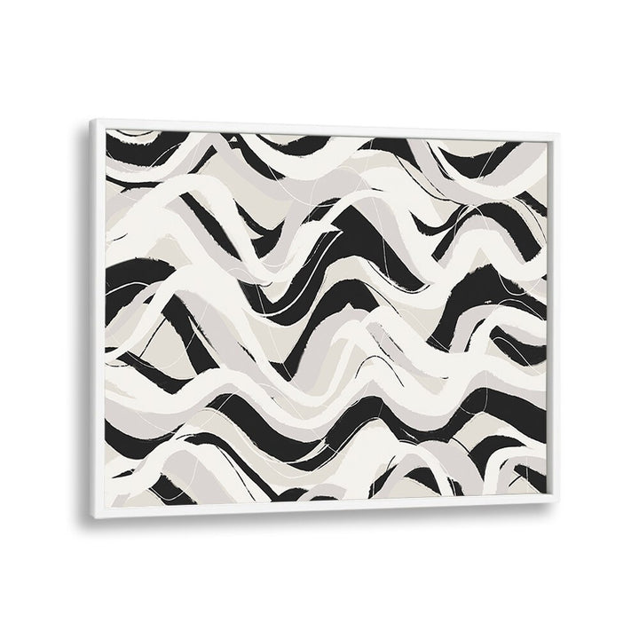 Pastel Lines By Treechild Abstract Art Prints in White Plain Frame