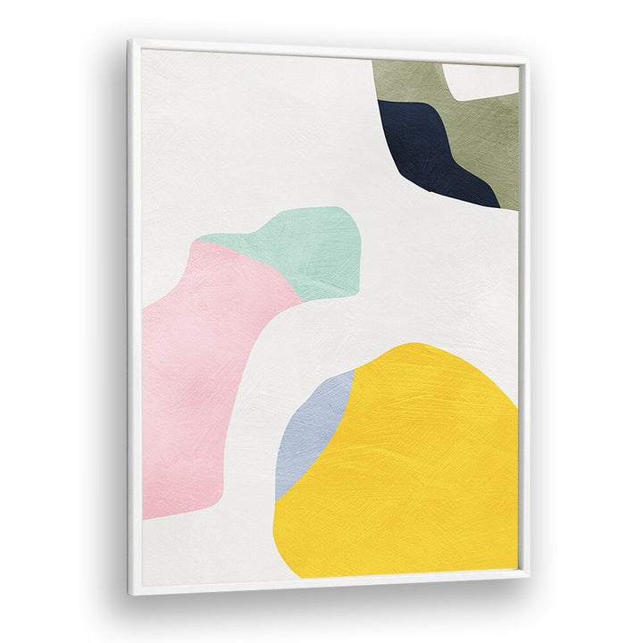 Pastel Minimal Shapes By Ana Rut Bre Landscape Art Prints in White Plain Frame