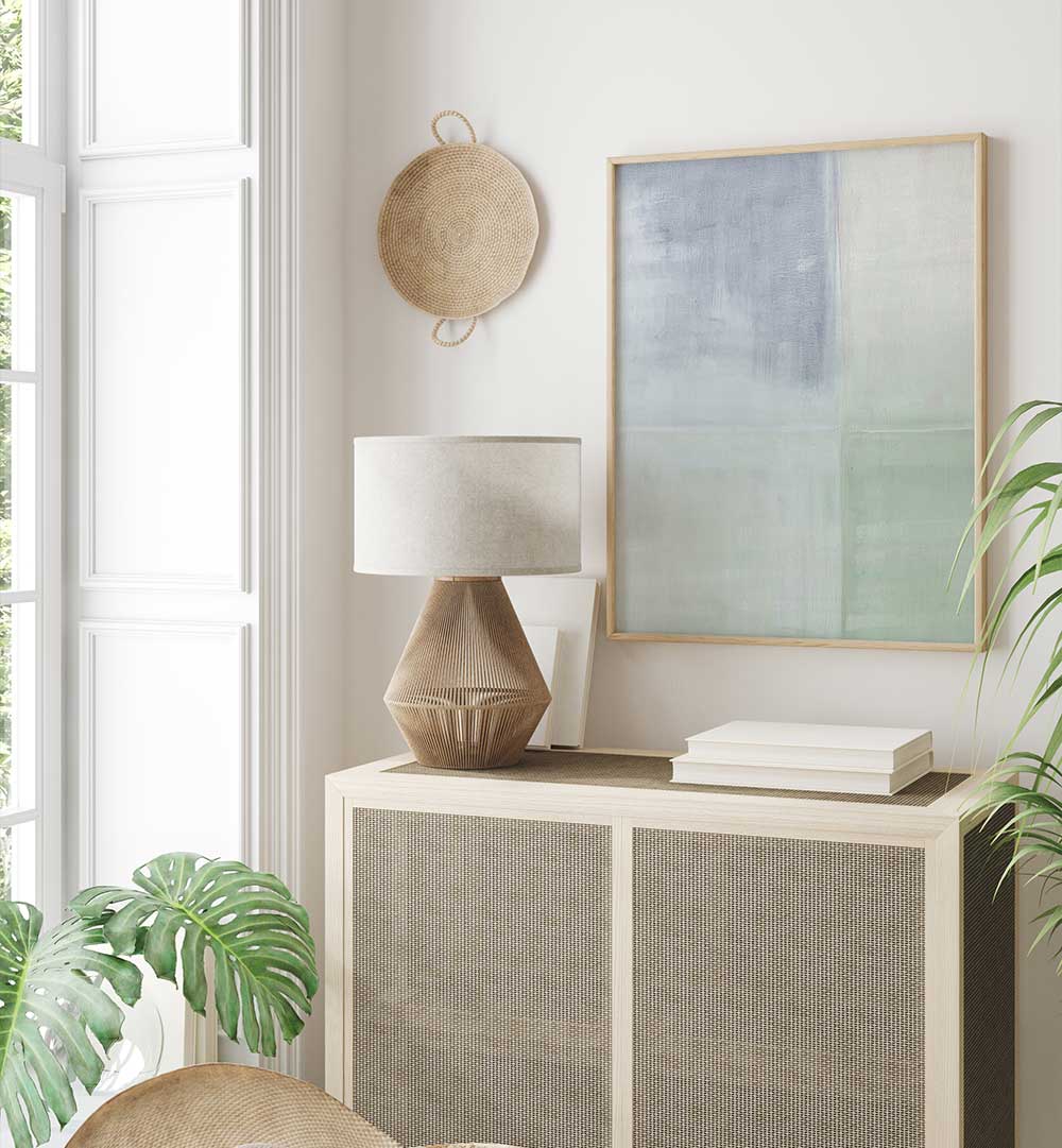 PASTEL PAINTED WALL GREY GREEN , ABSTRACT PAINTINGS