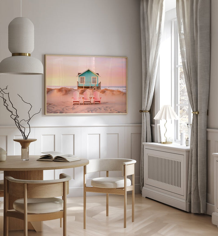 Serene PASTEL BEACH painting by Philippe Hugonnard, ideal for adding tranquility and style to your space.