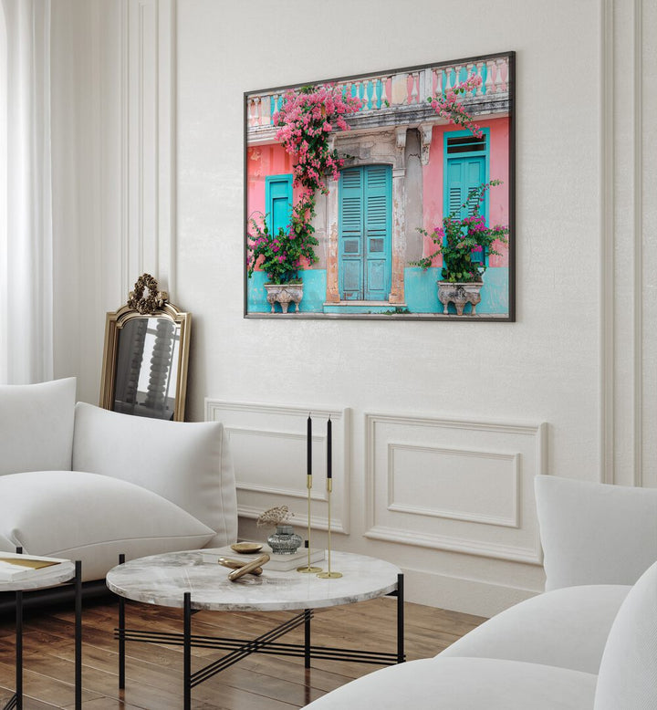 PASTEL COLONIAL FACADE , BEACH PAINTINGS
