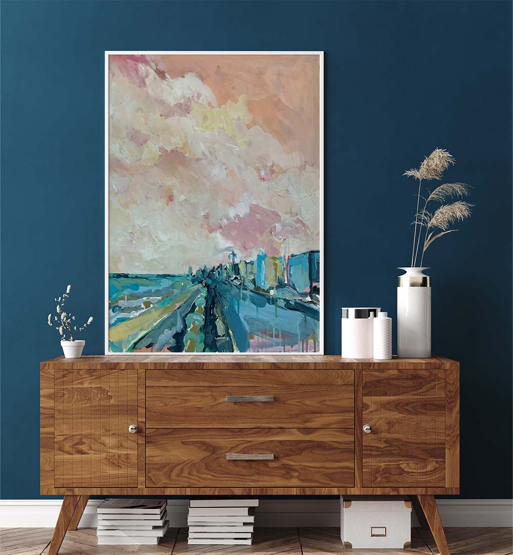 Captivating PASTEL SKYLINE DRIFT, LANDSCAPE PAINTINGS enhance any space with serene beauty and vibrant colors.
