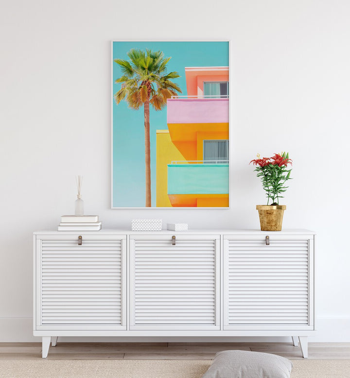 Pastel Venice beach paintings showcase vibrant colors and elegant design, perfect for any sophisticated space.