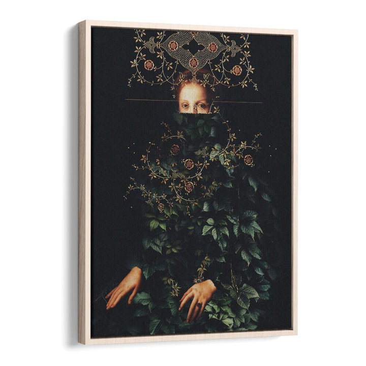 Patience II By Frank Moth Surreal Art Prints Surrealism in Oak Wood Floater Frame