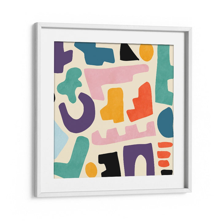 Pattern III Mid Bunt II By Ana Rut Bre Abstract Art Abstract Paintings in White Frame With Mount