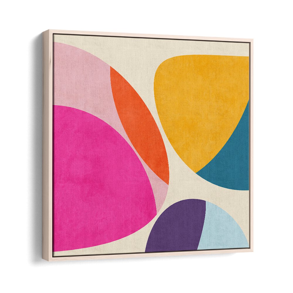 Vibrant PATTERN III MID BUNT III, ABSTRACT PAINTINGS by Ana Rut Bre enhances any space with colorful shapes and charm.