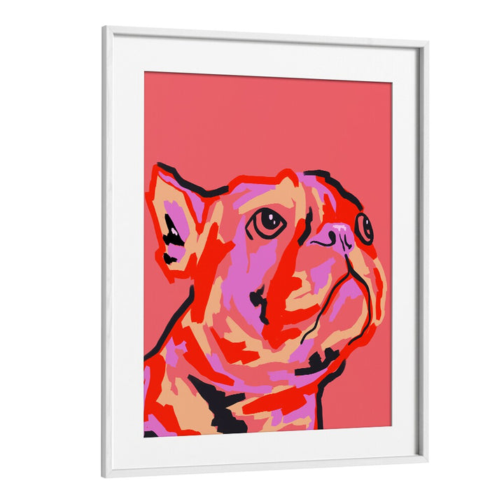 Pawsitively Patched Wildlife Posters in White Frame With Mount