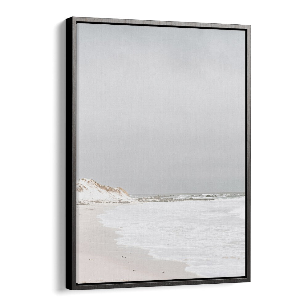 Pearlescent Momentum Beach Prints Coastal Wall Art in Black Floater Frame