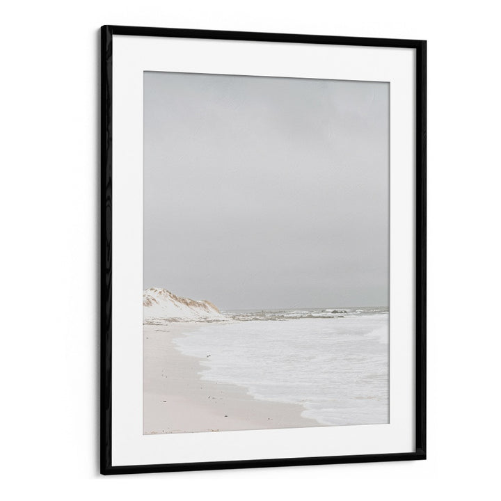 Pearlescent Momentum Beach Prints Coastal Wall Art in Black Frame With Mount